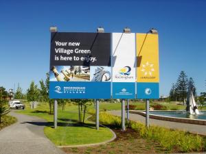 Rockingham Cut Down 3 panel sign